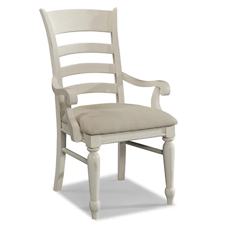 Special Order White Ladder Back Arm Chair